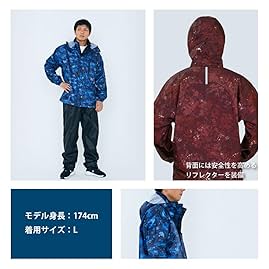 Amazon | [ドキュメント] レインスーツ 防水 上下総裏メッシュ