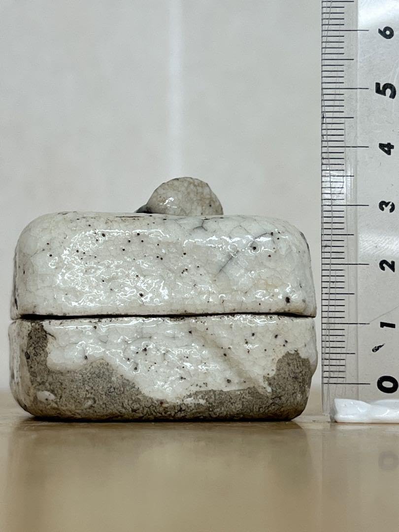 日本製志野焼香合アンティーク唐物古美術品コレクション骨董江戸青磁