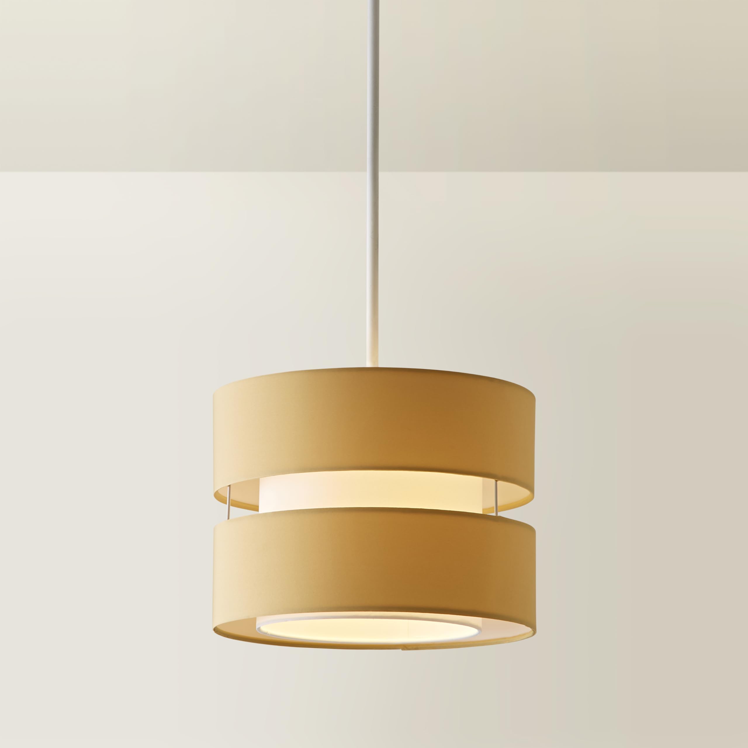 B&Q -  Sophia Small Sand 2 Tier Ceiling Light Shade And Bulb (D)26Cm