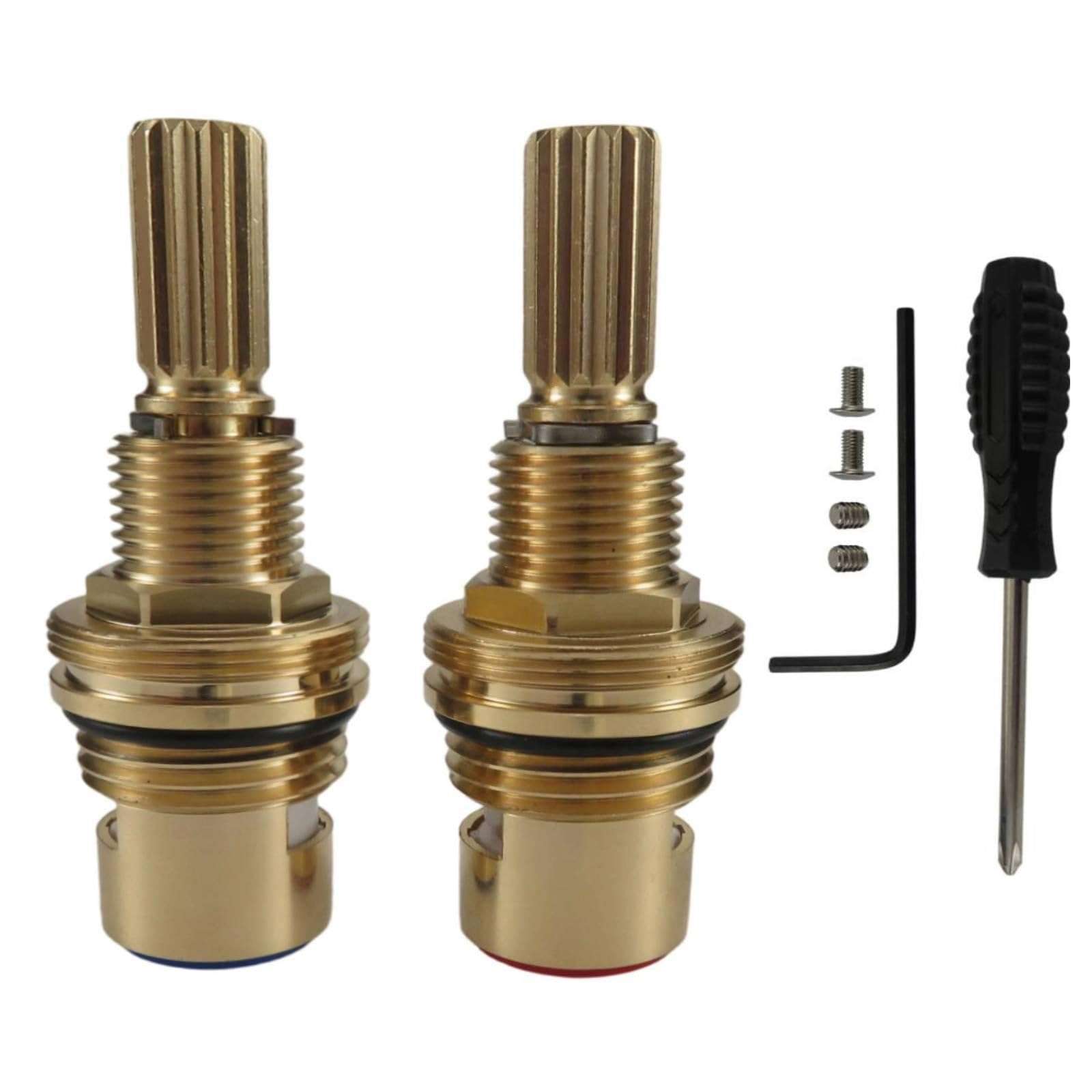 Elnwnnkc Multicolor And Cold Water Spool Drips Resistant Faucet Adapter Brass Ceramic Disc Cartridges For Washroom Basins Tap Brass Ceramic Disc Cartridges
