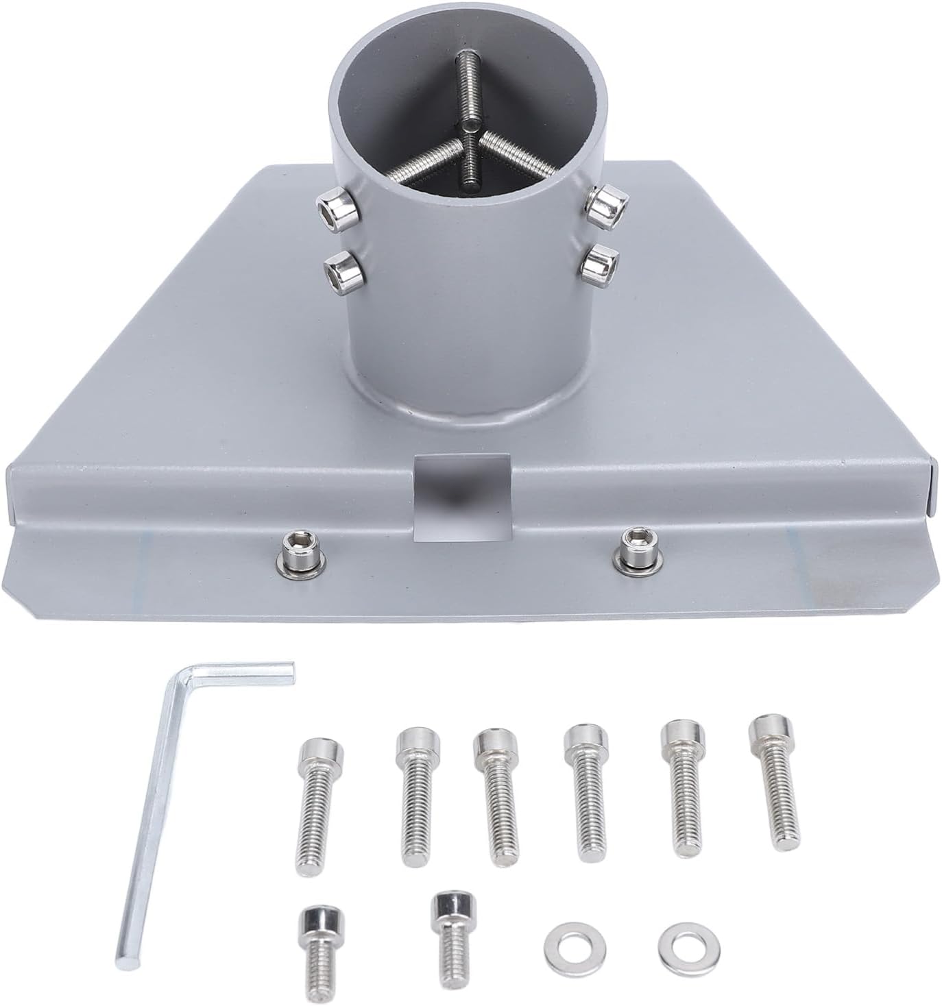 Satellite Internet Pipe Adapter Mount Steel, Rustproof, Portable - Weather , Easy Installation, Durable for Signal Equipment