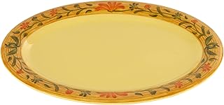G.E.T. OP-120-VN Melamine Oval Serving Platter / Dinner Plate, 12" x 9", Venetian (Set of 12)