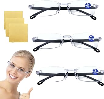 FSXZA Self Adjusting Glasses For Women & Men, Self Adjusting Eyeglasses, Auto Focus Reading Glasses