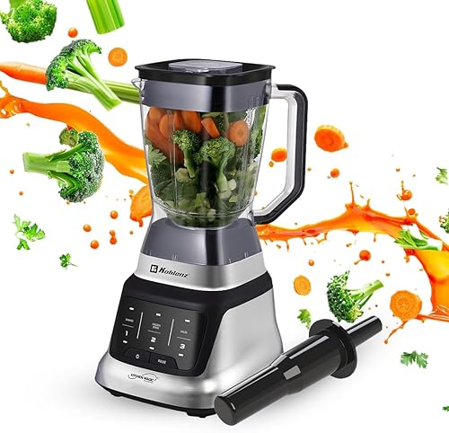 Koblenz Licuadora profesional, licuadora de encimera para batidos y batidos con 3 velocidades, motor de 1200 W, 68 onzas de capacidad,