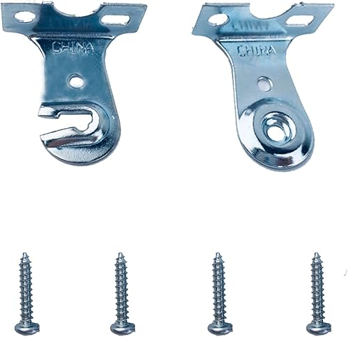 Kowibcl 2 soportes de montaje exterior con tornillos, soporte para barra de cortina, zinc