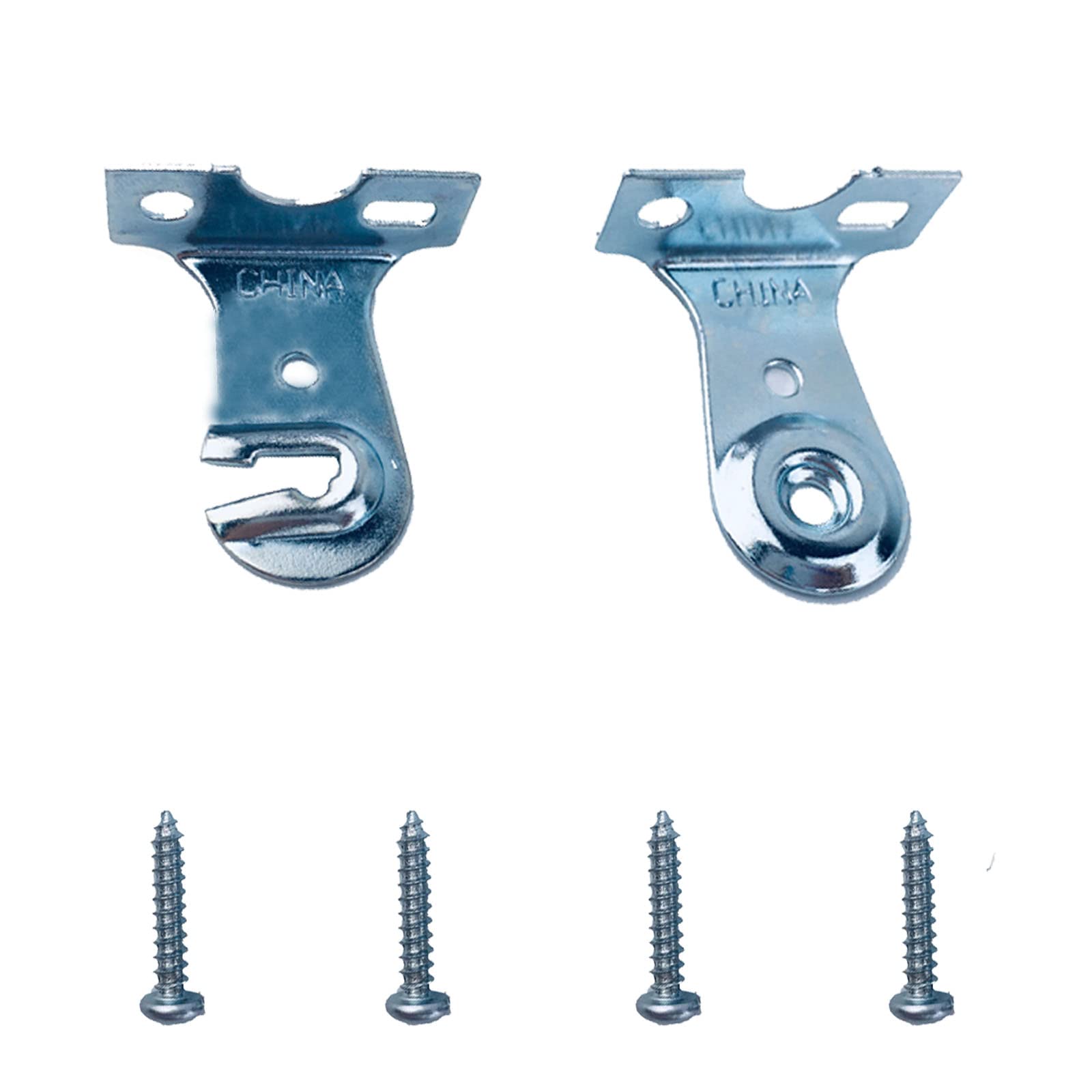 2pcs Roller Window Shade Outside Mount Brackets with Screws, Curtain Rod Holder, Zinc