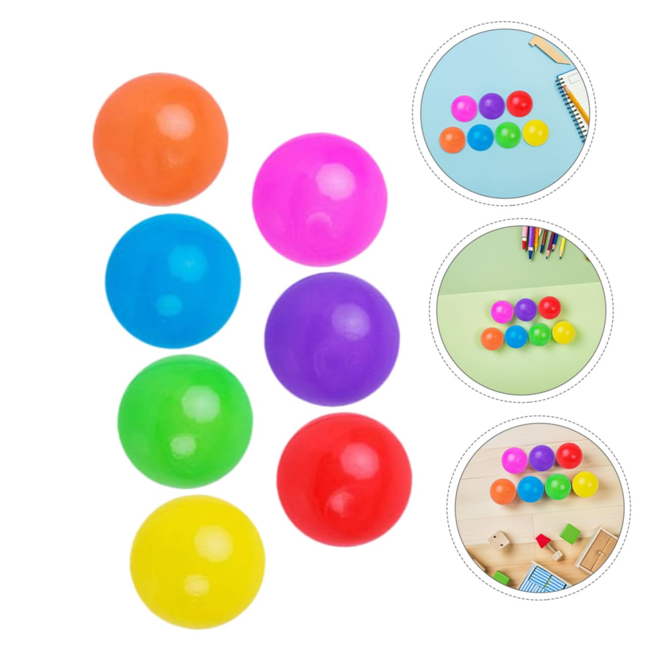 Balones Oceánicas Infantiles Redondas de Plástico 100 Unidades