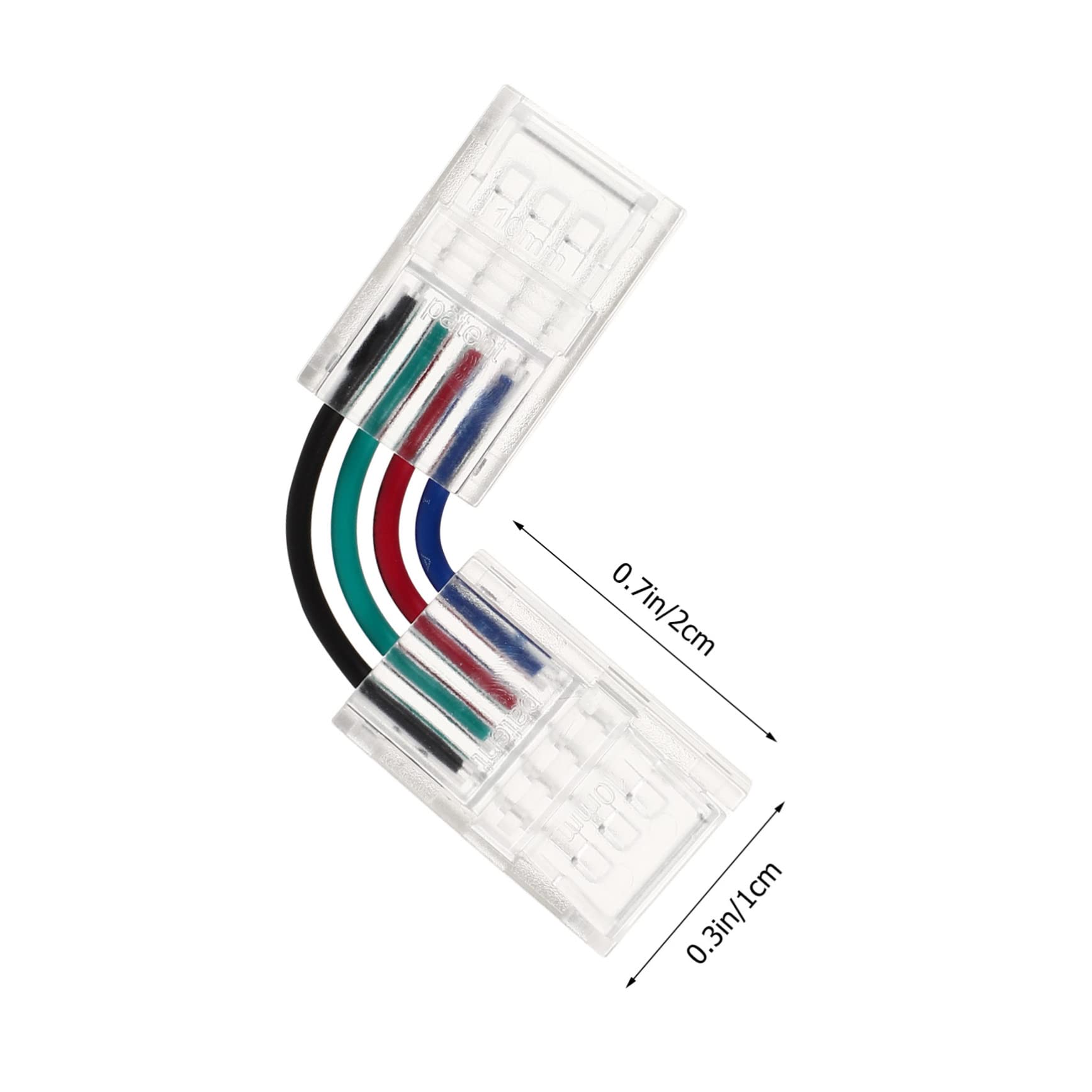 PRETYZOOM 40stücke Förmige Pin -streifenverbinder Steckverbinder Für Rgb -streifen Installieren Kein Löten Erforderlich Hitzebeständiges Material