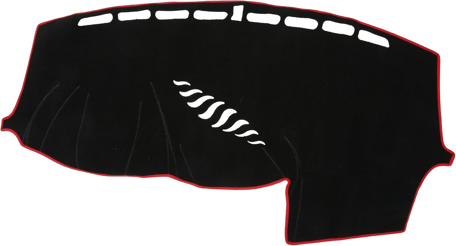 Dash Cover for FORD Focus 2012-2018 W/Audio Non-Slip Center Console Dashboard Cover Mat Black Red 1 Pcs