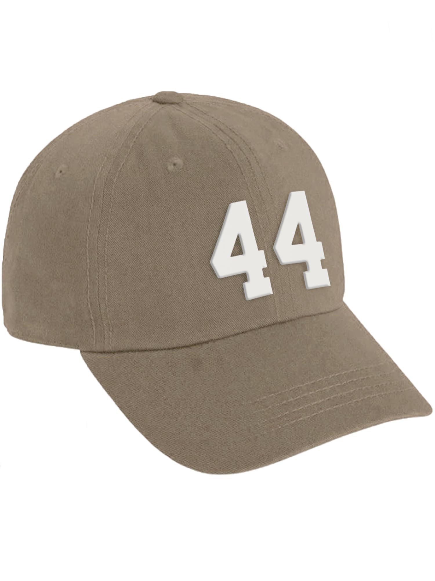 Daxton Custom White Team Number Low Profile Adjustable Baseball Dad Hat Cap