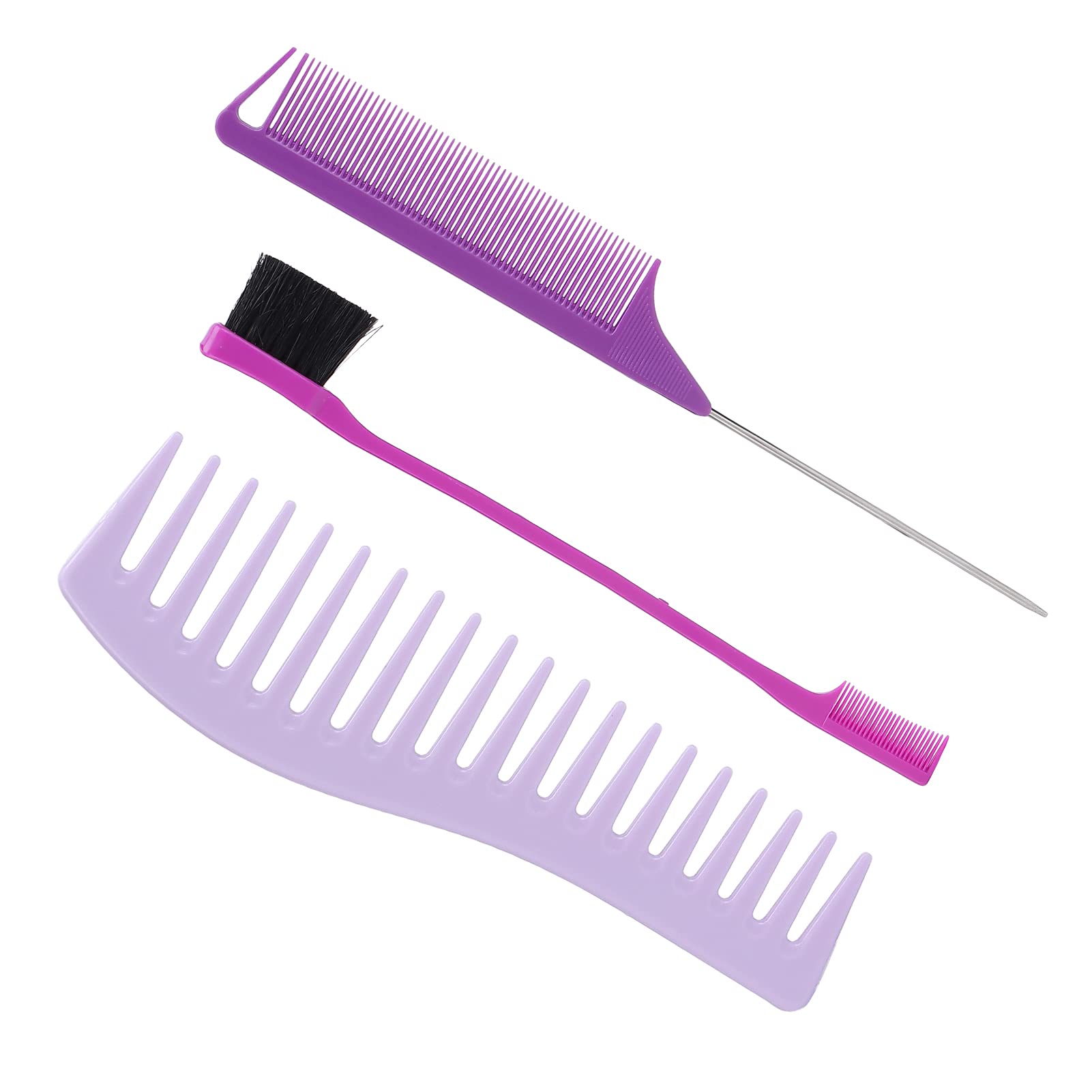 Hair Dye Color Brush Set, Ergonomic Comb Set with Right Size Replacement for Salon Barber and General Home for Smoothing and Styling Hair