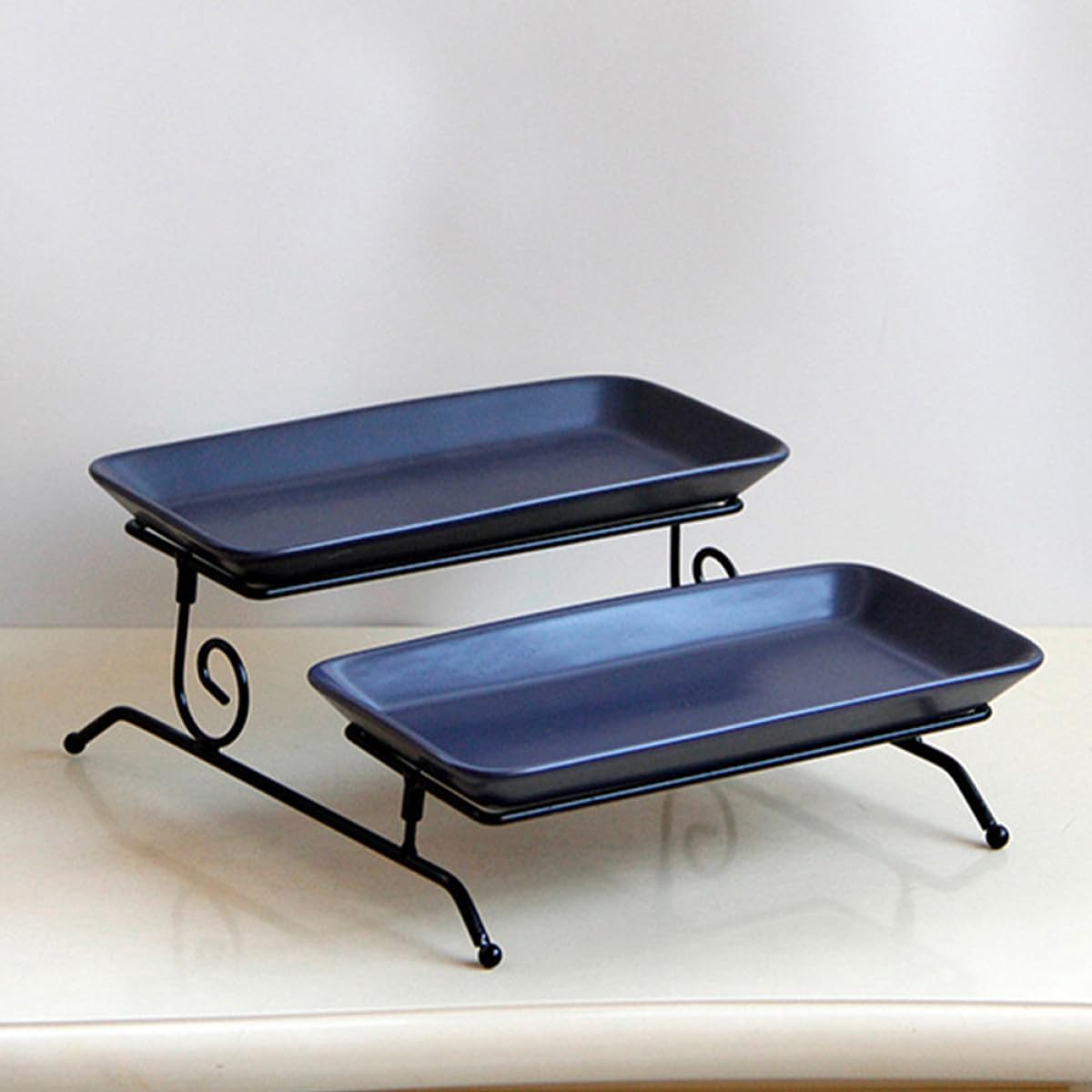 Ceramic Iron Tiered Cake Display Stand for Dessert and Candy