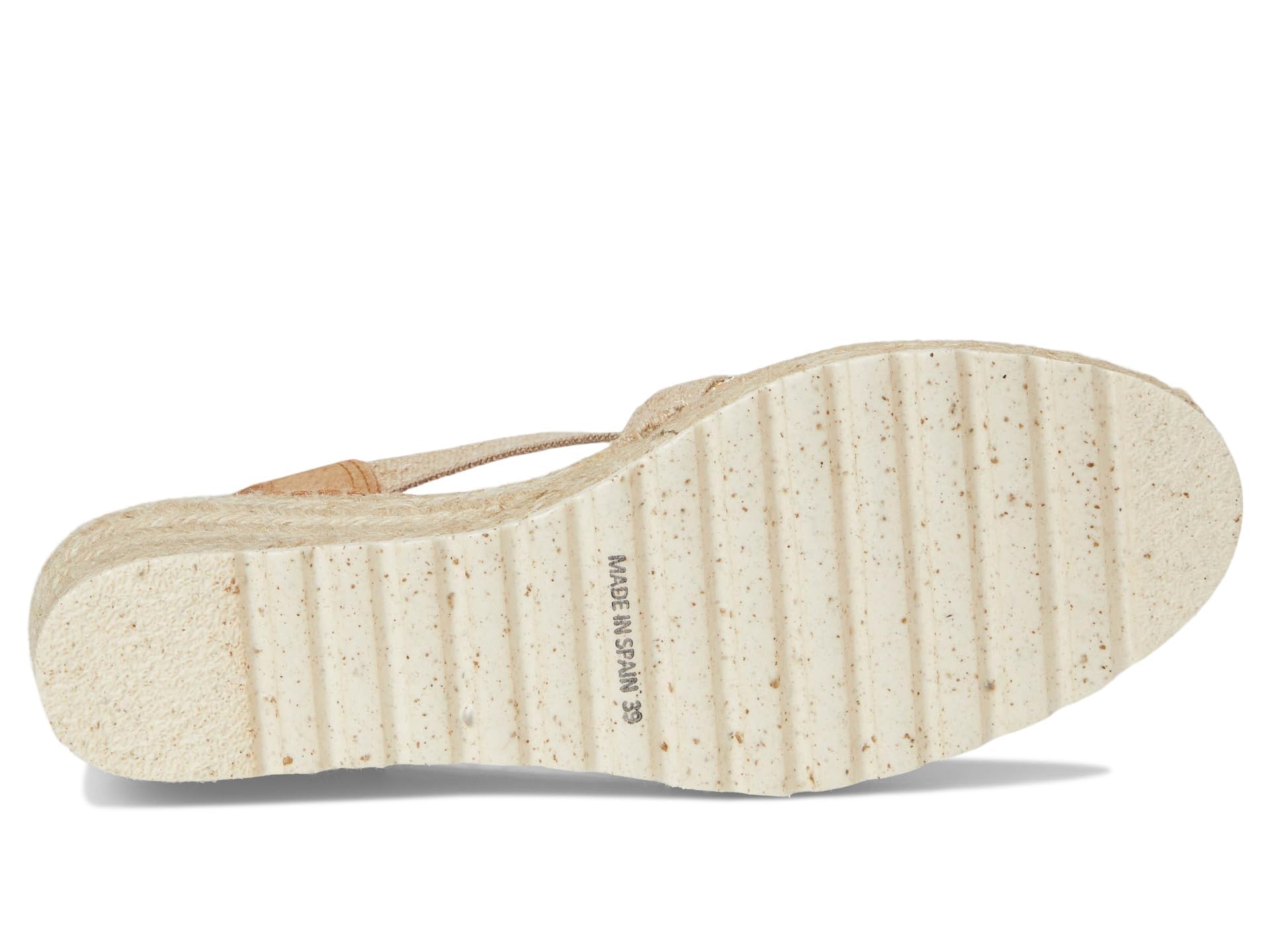 TONI PONS - Sandalia de piel,dedos cubiertos,cuña de esparto 8cm,plataforma 3cm,suela de goma,tira elástica, para: Mujer