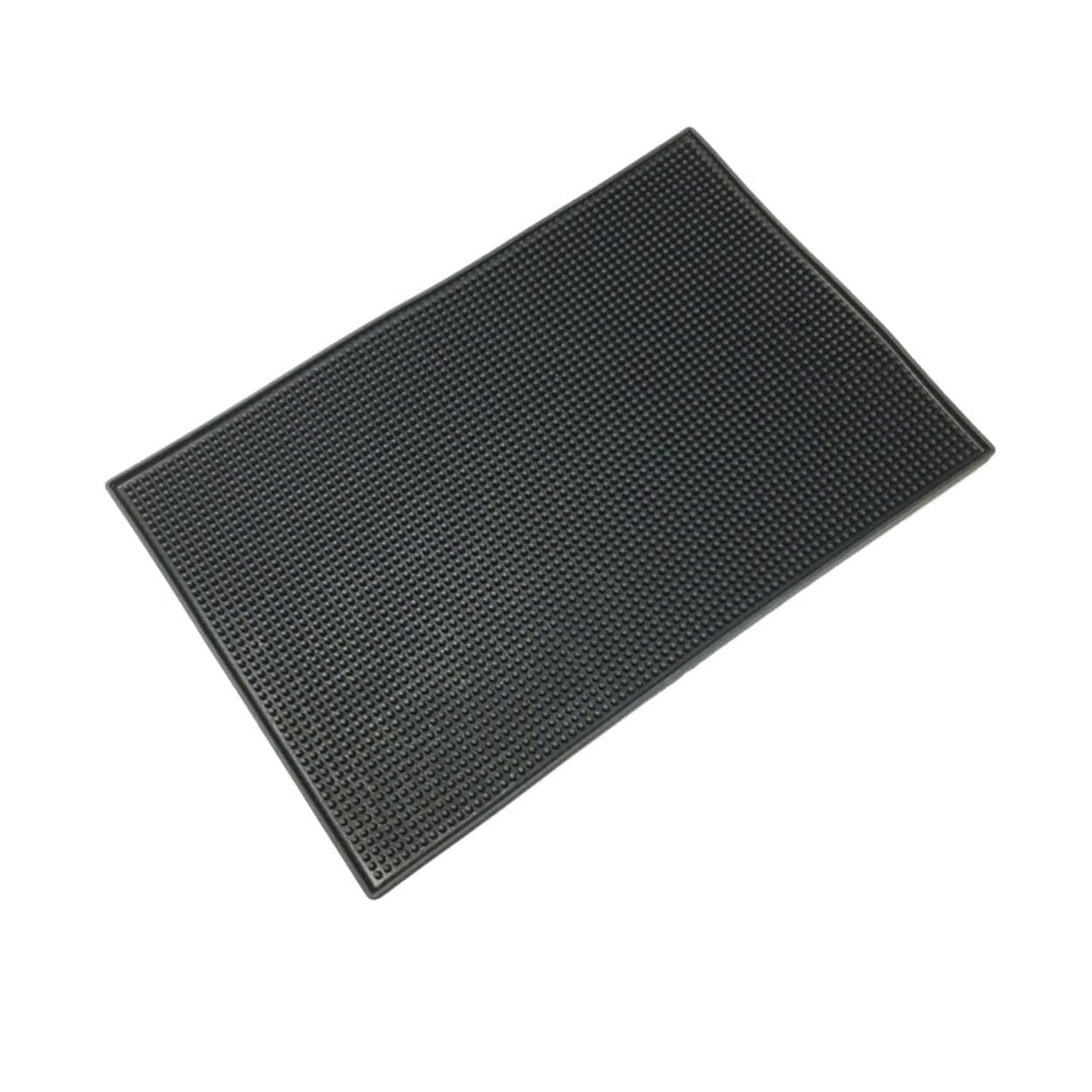Tappetino Bar in Silicone Nero Antiscivolo Drenaggio | Bar e Cucina, 1 Pezzo, Formato Rettangolare, Scanalature Profonde, Adatto a Tazze e Frutta