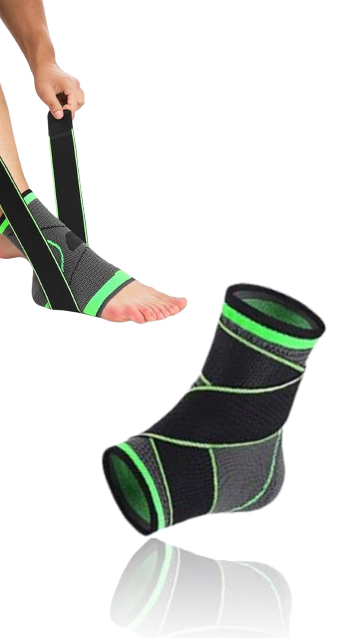 Sponsored Ad – 1 Pcs Adjustable Compression Ankle Support for Men & Women - Achilles Tendon & Plantar Fasciitis Relief, Ligament Stabilization, Pain Easing - Medium
