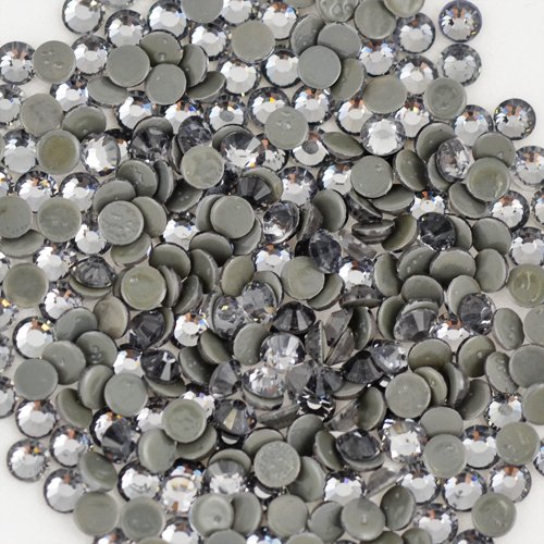 Premium PELLOSA Machine Cut Rhinestone Hot Fix SS-06(1.9mm-2.0mm) Black Diamond 10 Gross