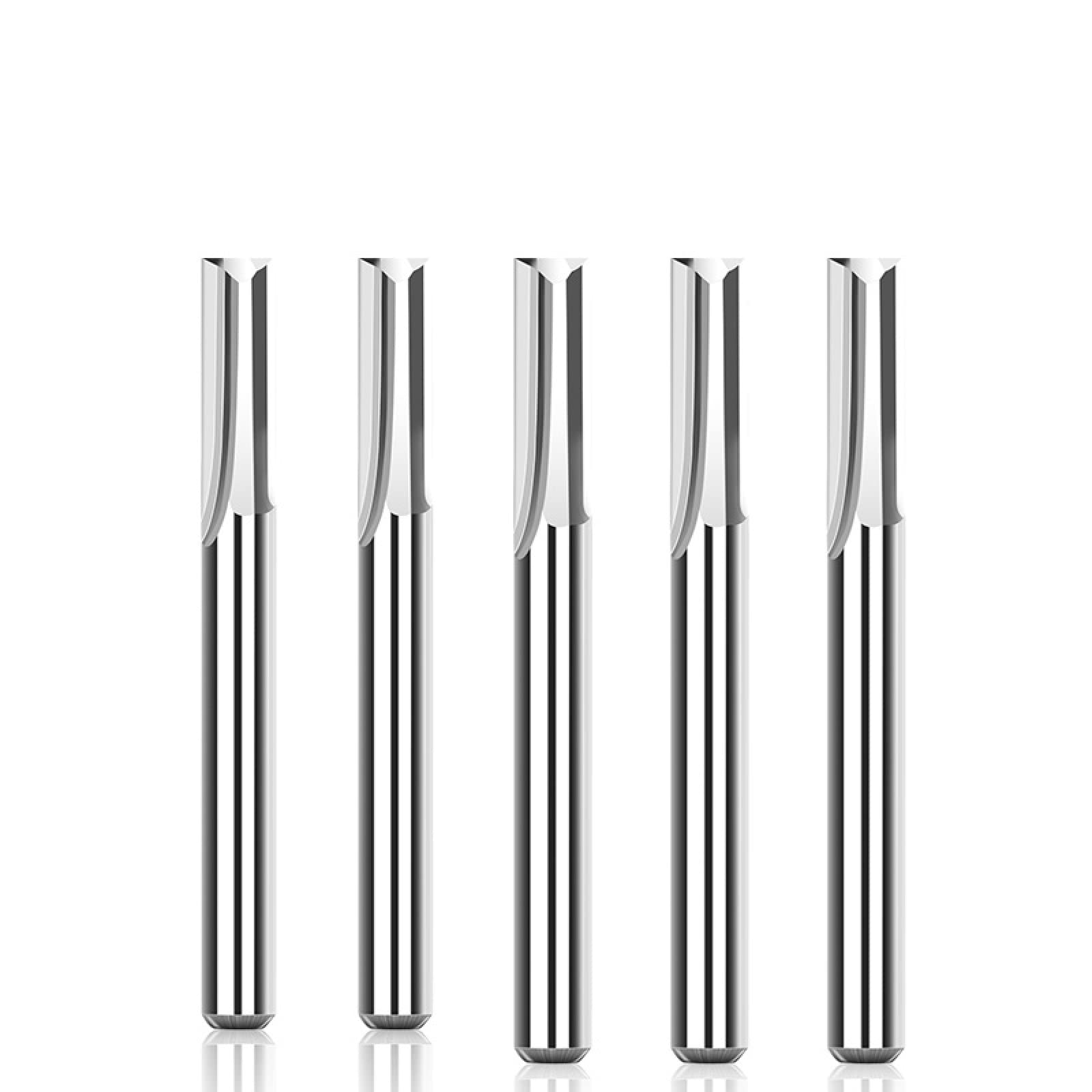 Brocas Para Fresa de ranura CNC Dos flautas Grabado de carburo de tungsteno Fresa de extremo de ranurado de madera Brocas de enrutador de MDF,10 piezas 6x28x50mm