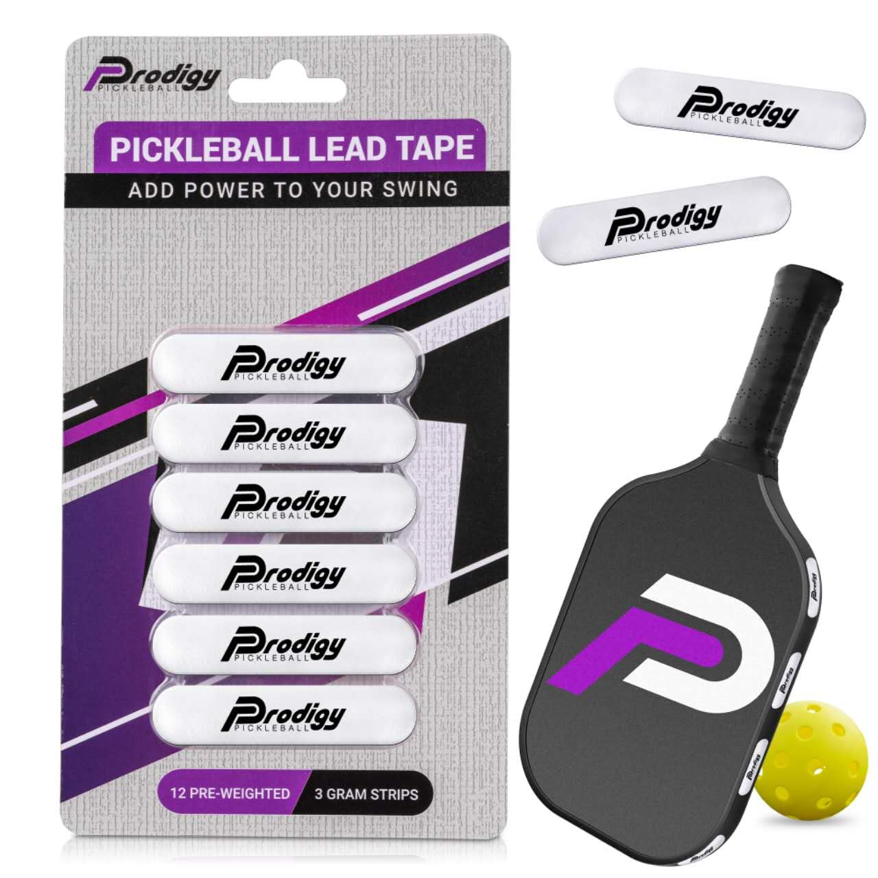Lead Tape - 12pcs Easy Application to Improve Your Power & Accuracy - Pre Cut 3g Tape Strips to Give You a Larger Sweet Spot