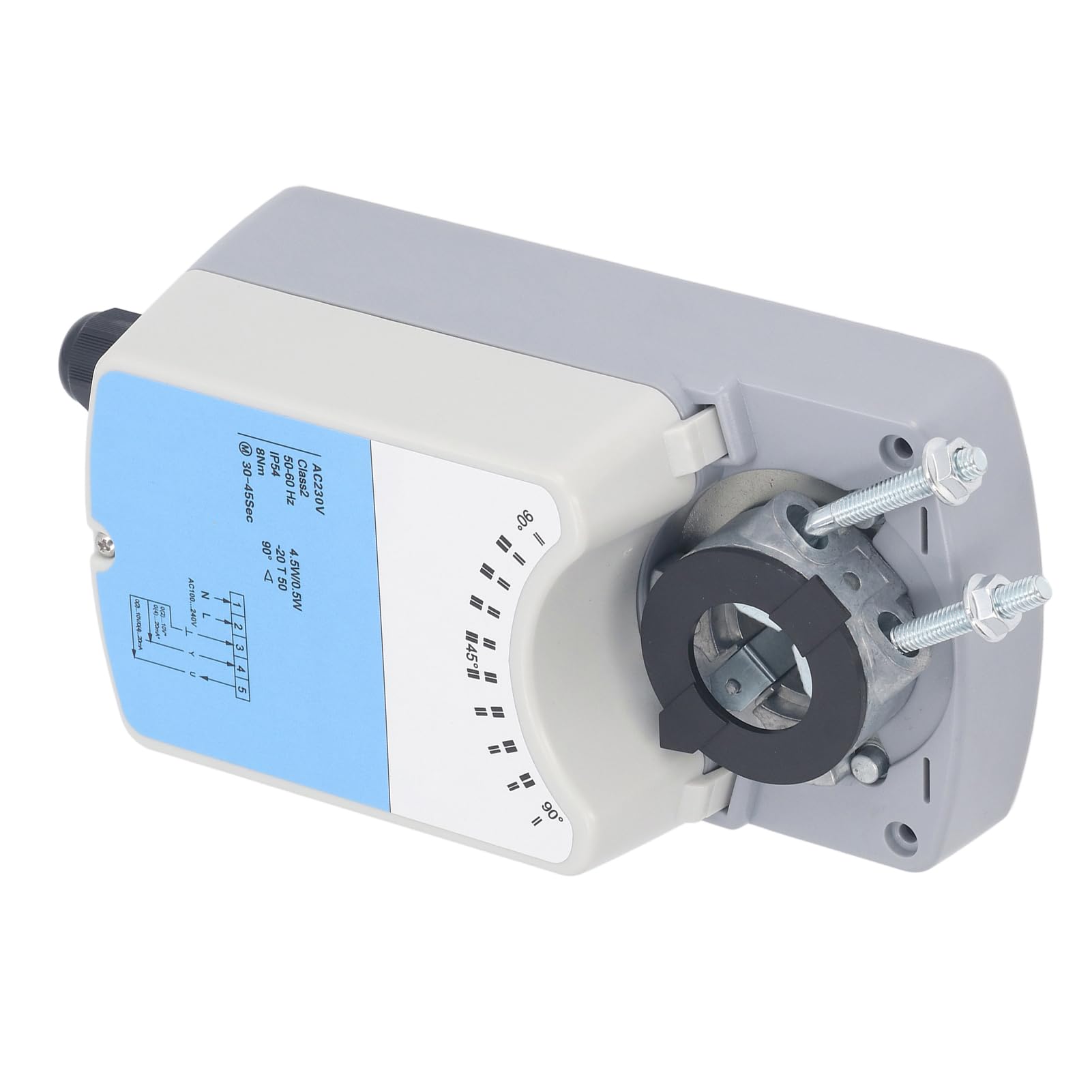 Actuador de Válvula de Aire Eléctrica Sonew, Válvula de Aire de Solenoide Eléctrica, Motor sin Escobillas de CC, Controlador de Válvula de Aire de ángulo de Rotación Ajustable,