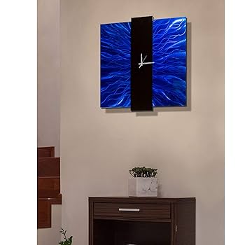 装飾壁時計 モダンメタル壁アート Jon Allen サイン入り 装飾壁時計 モダンメタル壁アート Jon Allen サイン入り Amazon