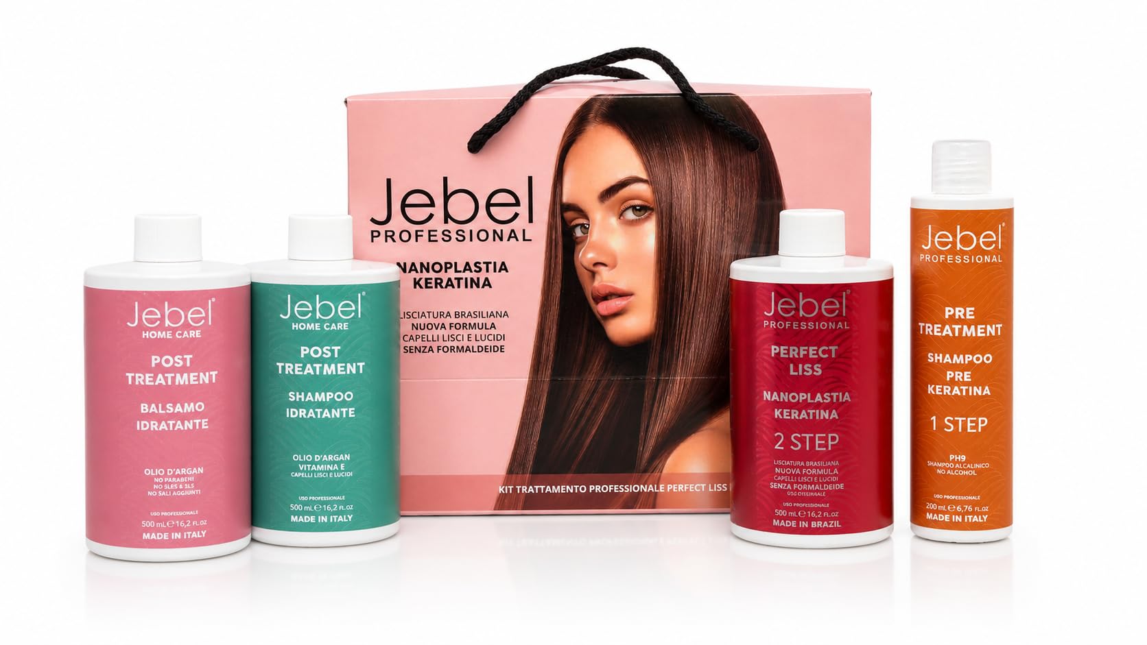 Jebel - Perfect liss - Nanoplastia - Lisciatura brasiliana Professionale - Capelli Lisci e Lucidi - Senza Formaldeide - Formula Originale Brasiliana