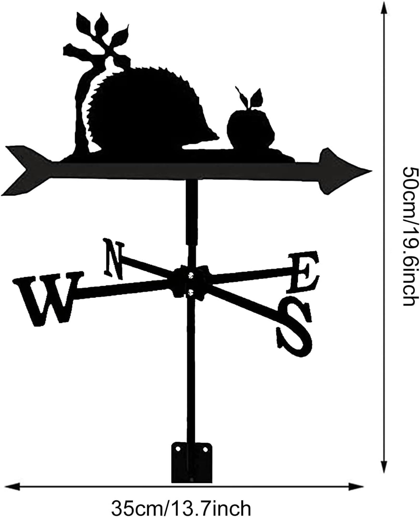 Weathervane Wiatrowskaz ze stali nierdzewnej Narzędzie pomiarowe do domu Wiatrowskaz Retro Wskaźnik kierunku wiatru do dekoracji ogrodu na zewnątrz