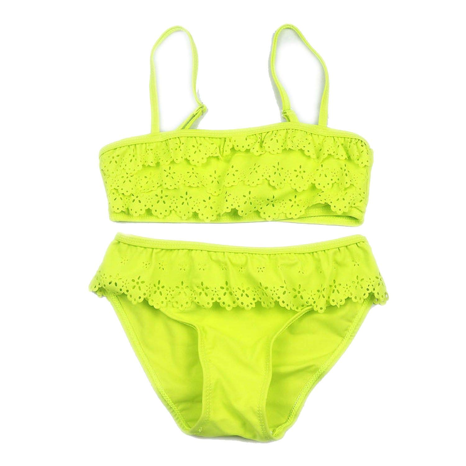 Buy Hollow Flower Split Swimsuit Girl Swimwear Kid Two Pieces Swimsuit