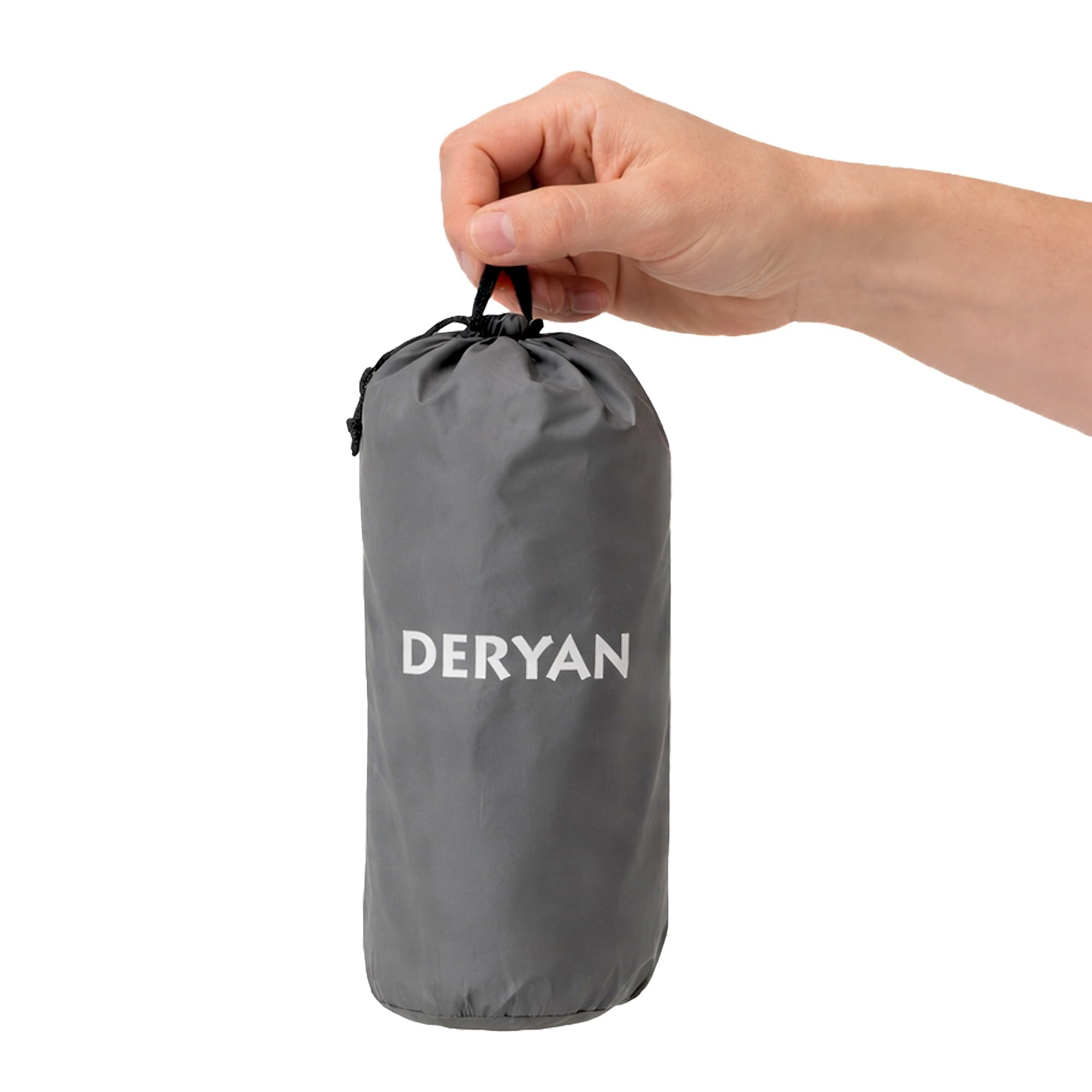 Deryan Matelas de Camping Matelas autogonflant ultraléger avec Oreiller et Pompe à Pied intégrée Matelas de Camping Gonflable Portable et Compact pour Le Trekking en Plein Air, Vert (Gris)