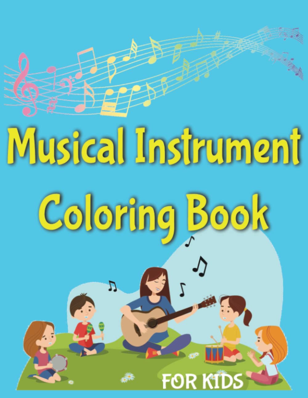 Musical Instrument Coloring Book for Kids: Kids Coloring Book Musical Instruments, Musical Instruments Ages 5-9 Coloring Book, 8.5x11 with 26 Pages