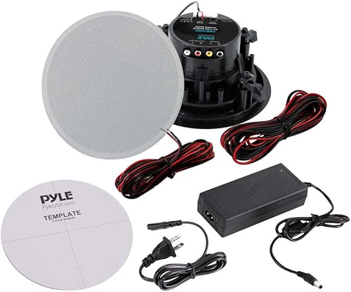 Miniatura 2 de Pyle Pyle PWRC65BT - Altavoz de montaje en techo y pared - Altavoz inalámbrico Bluetooth de 6.5 pulgadas de doble sonido estéreo de 2 vías con 300