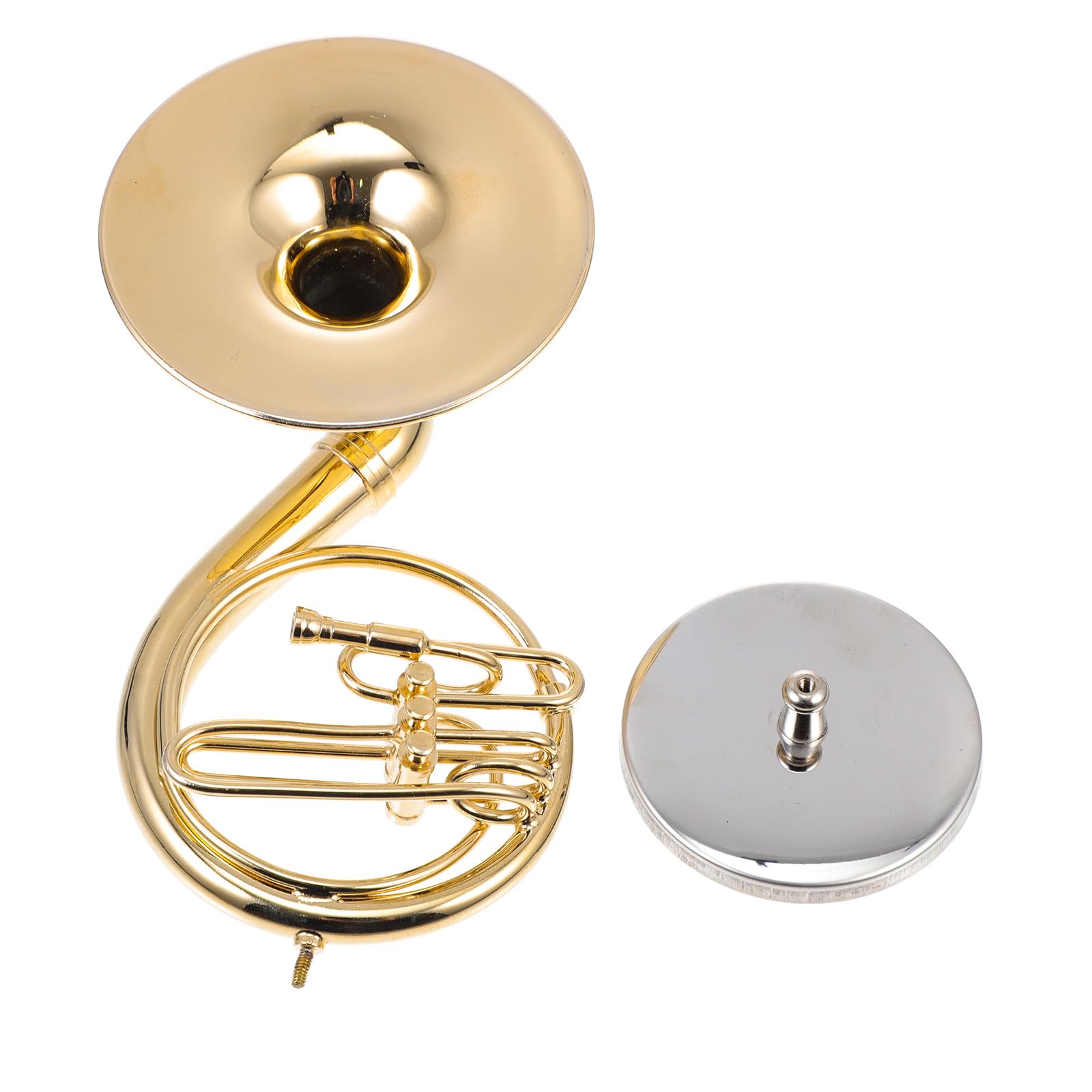 Mini Modèle Sousaphone Cuivre avec Support et Boîte Instrument de Musique de Bureau Décoration de Table et Élégante