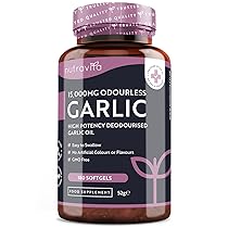Nutravita Aglio Inodore in Capsule 15.000mg – 180 Softgels AltoDosaggio – Fornitura di 6 Mesi – Estratto di Olio di Aglio Puro ad Alta Qualità Deodorizzato Ricavato dall’Allium Sativum
