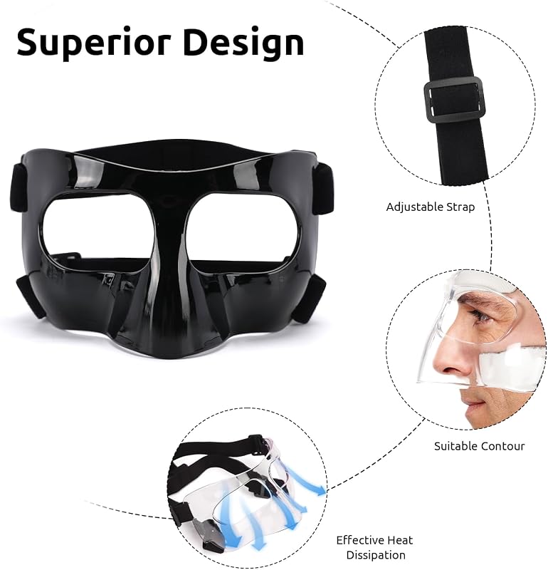 STFALI Orrmaske Futball Volley Orrprotektoros Arcvédő Párnázott Unisex