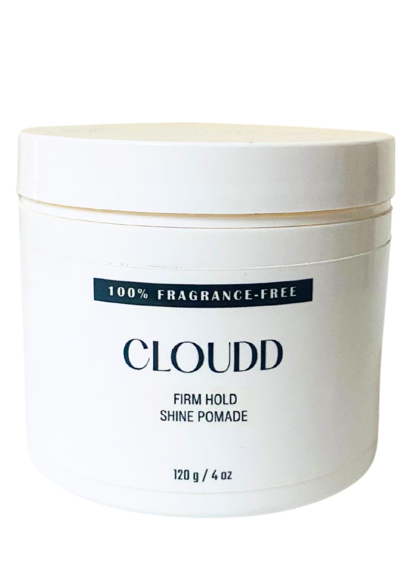 CLOUDD Fragrance-Free Firm Hold Shine Pomade, 100% Fragrance-Free and Essential Oil-Free, Unscented