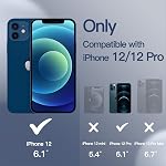 JETech Silicone Case for iPhone 12/12 Pro 6.1-Inch, Silky-Soft Touch Full-Body Protective Phone Case, Shockproof Cover with Microfiber Lining (Cobalt Blue)