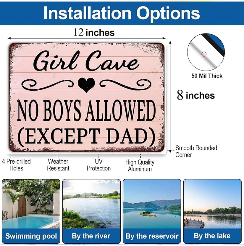 I Don't Swim in Your Toilet Pool Metal Tin Sign 12x8 Inch image 5