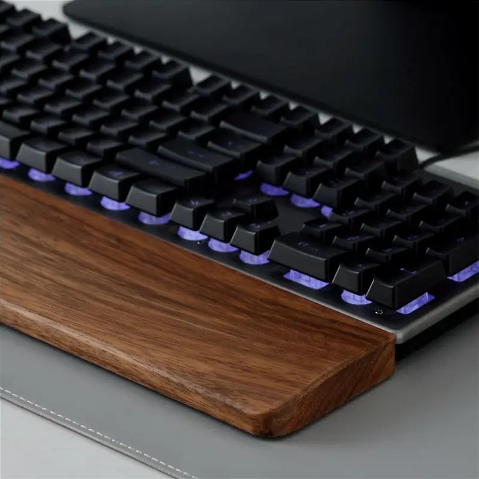 Repose-poignet en bois massif, repose-poignet ergonomique for clavier mécanique, 87/98/104/108 touches, compatible avec plusieurs tailles, personnalisable(36X8CM for 87 keys)