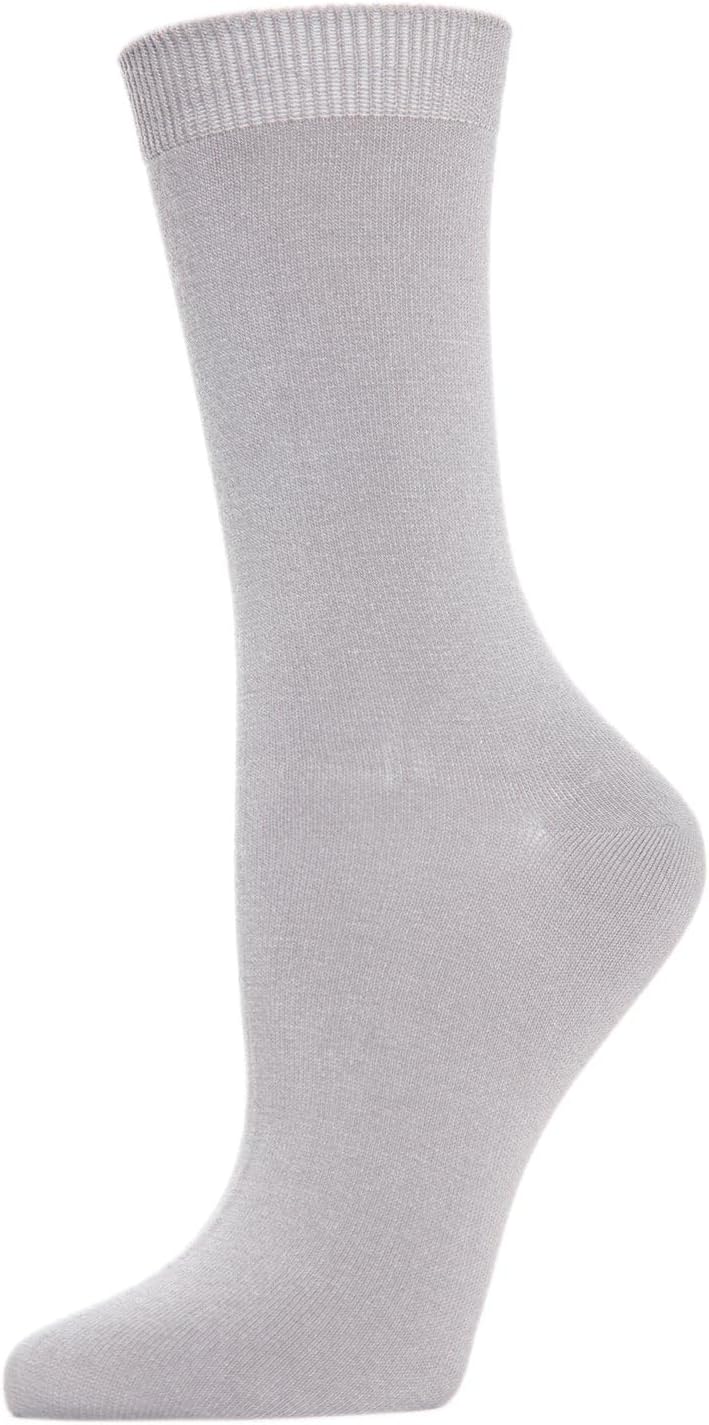 MeMoi Women's Flat-Knit Rayan Blend Crew Socks - Image 8