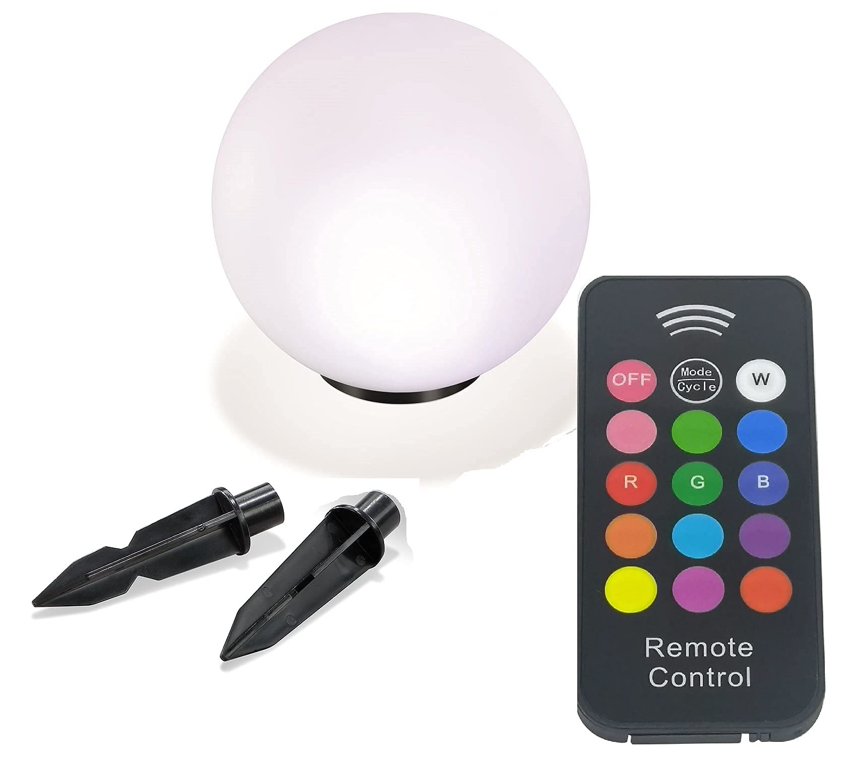 マルチカラーソーラーボールライト　リモコン付き13色LED・30ルーメン Amazon.co.jp: 翌朝まで点灯!! 明るさ30ルーメン GWSOLAR ボール型