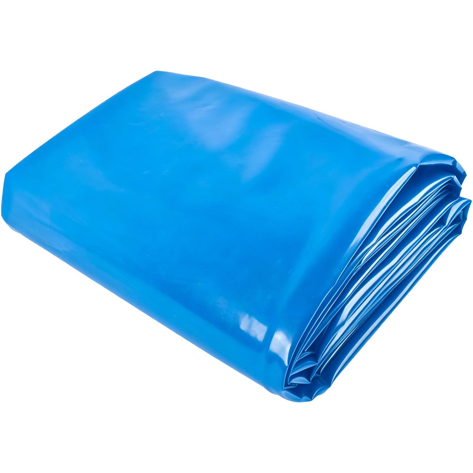 Luyckfrazy Pond Liner, HDPE Tarpaulin Sealing Film Blue Heavy Duty Waterproof Membrane for Koi Ponds, Streams, Water Gardens, Garden Fountain, 8×10m, 8×12m, 10×10m(2x6m(6.5x19.7ft))