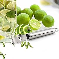 Vista 8 de WAGA Zester de limón con cuchillo de canal, herramienta de acero inoxidable para cítricos, rallador de zester naranja, pelador de cítricos