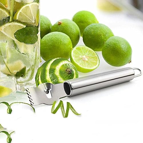 Miniatura 8 de WAGA Rallador de limón con cuchillo de canal herramienta de rallador de cítricos de acero inoxidable rallador de naranja pelador de cítricos
