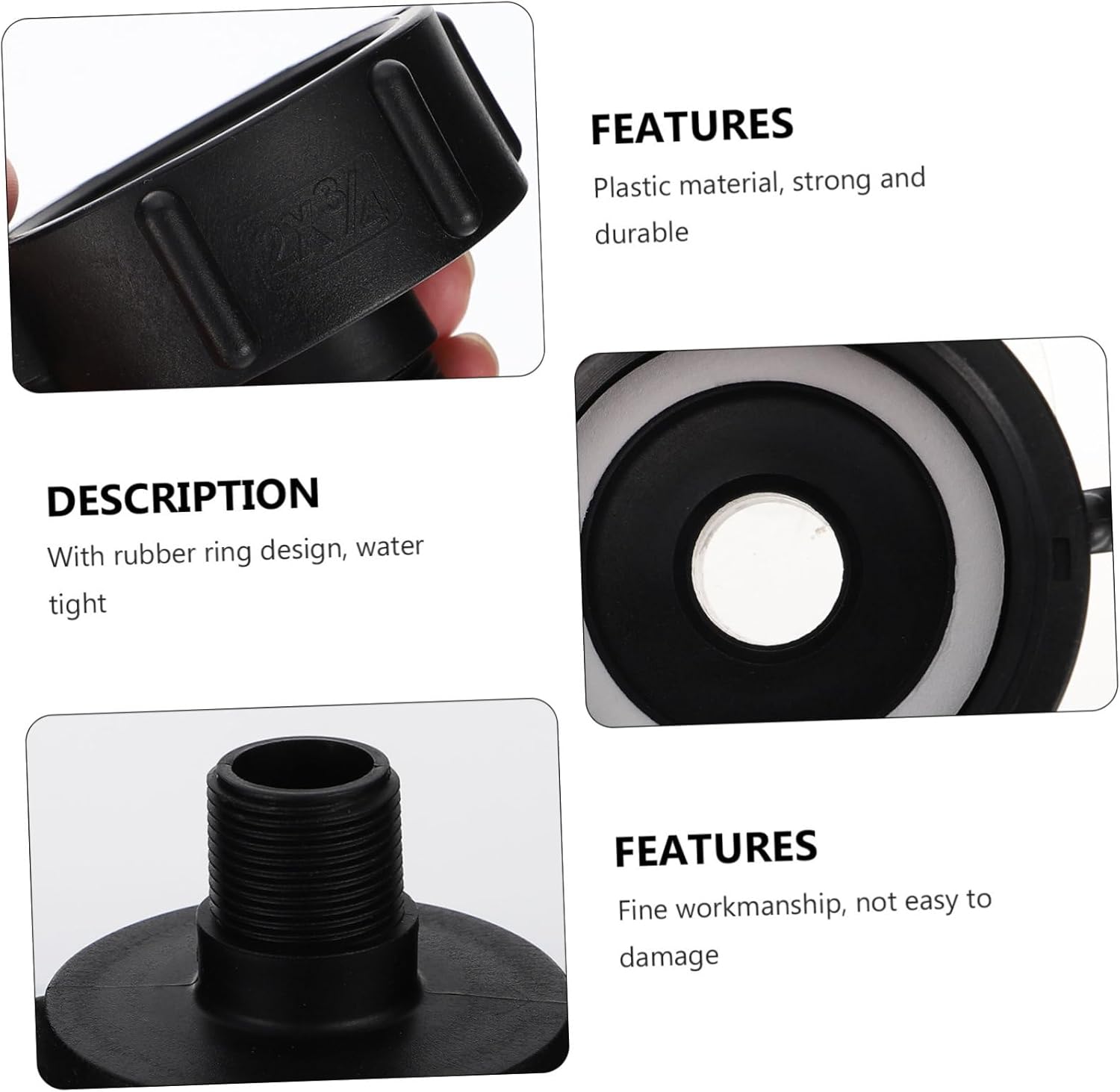Abaodam 6pcs Ibc Water Tank Adapter Fitting Npt Thread Connectors for Garden Hose Leak Easy to Install Ibc Tote Converters Compatible Valves and Accessories
