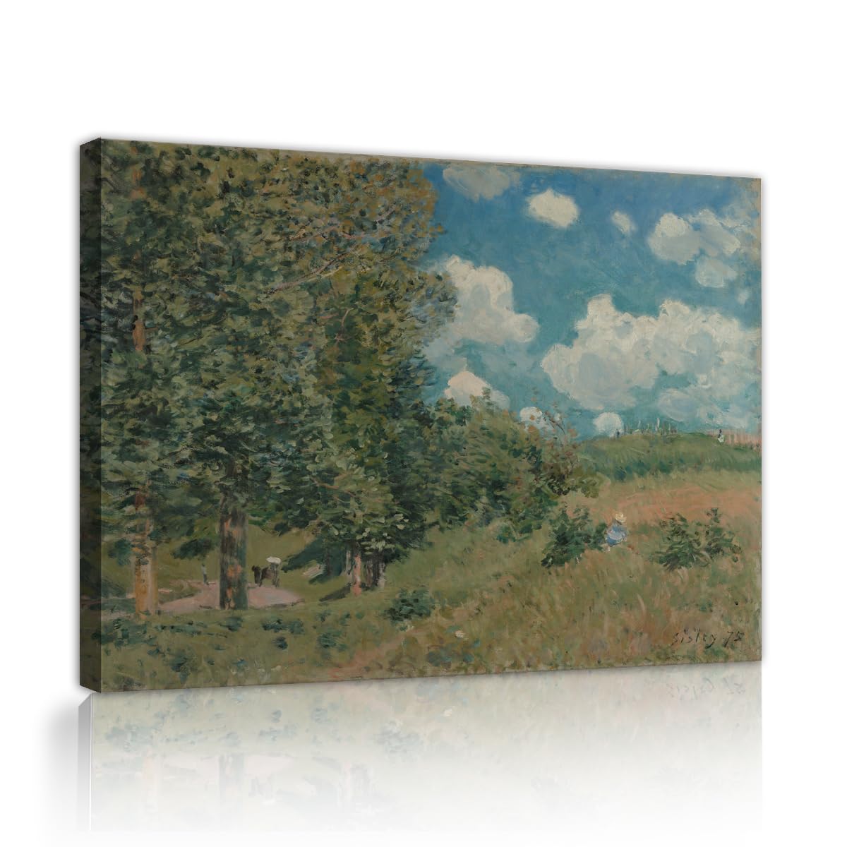 CHERHERART Alfred Sisley - Droga z Wersalu do Saint-Germain obraz ścienny na płótnie impresjonistyczny obraz krajobraz obrazy na płótnie 60 x 90 cm rama wewnętrzna