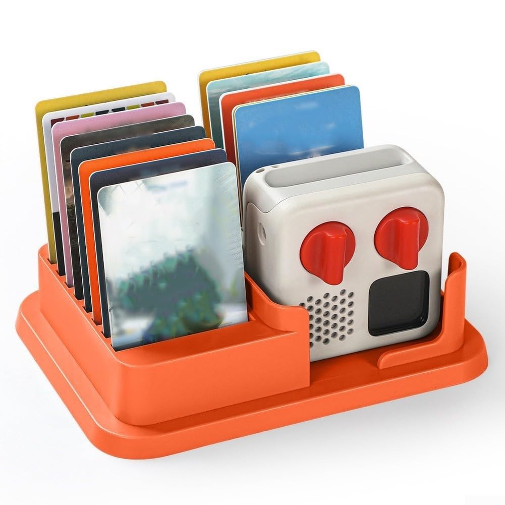Evenoonest 12 Slot Card Holder for Yoto for Mini Player(Oragne)