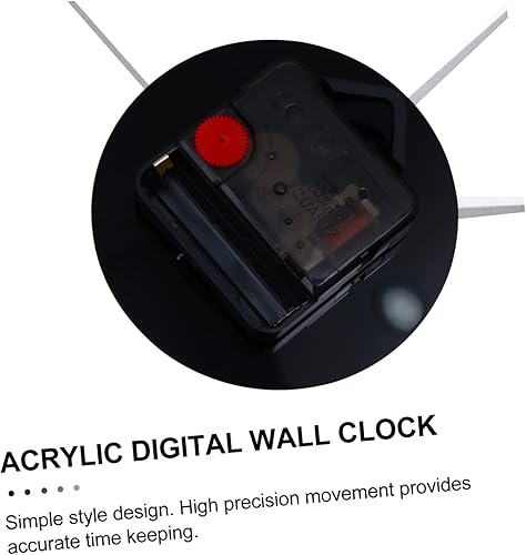 Miniatura 6 de NUOBESTY 1 juego de pegatinas de pared reloj sin marco espejo de oficina pegatinas decoración de pared del hogar DIY reloj de pared DIY reloj de