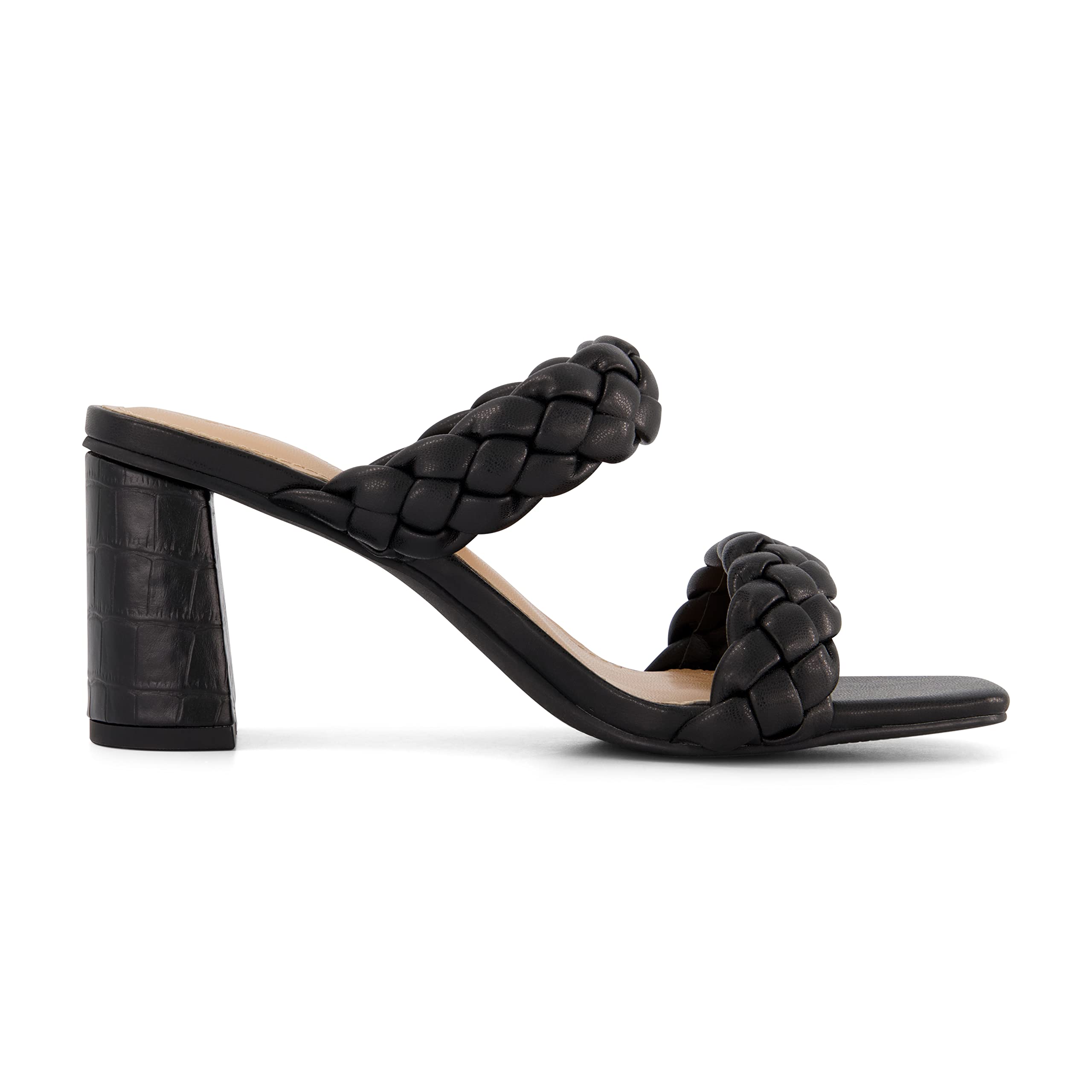 Dunes + CUSHIONAIRE Technology Women's Iris braided Heel Sandal +Memory Foam and Wide Widths Available