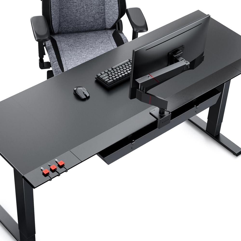 Secretlab Magnus EVO XL Escritorio Elevable Eléctrico, Extra Grande, Negro | Gestión de cables magnética, Columna de alimentación integrada, Bandeja de cables, Escritorio Gaming, Ergonómico