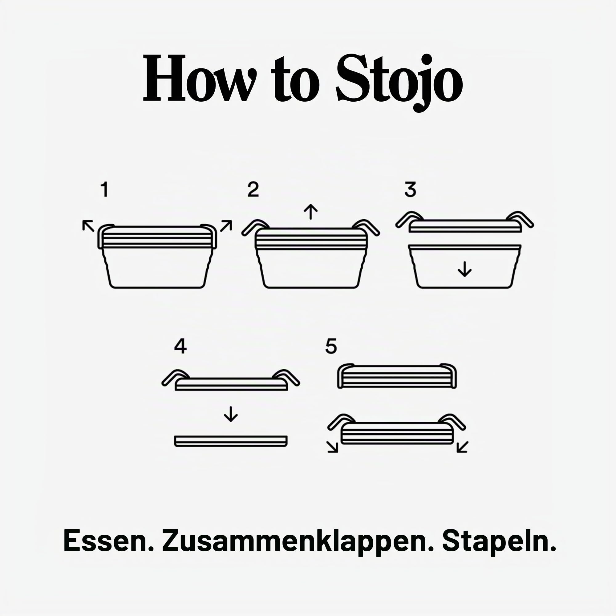 Stojo Faltbare Schüssel – Carbon, 1020 ml – wiederverwendbare Silikonschüssel für heiße und kalte Speisen – perfekt für Reisen, Mahlzeitenvorbereitung, Mittagessen zum Mitnehmen, Camping und Wandern