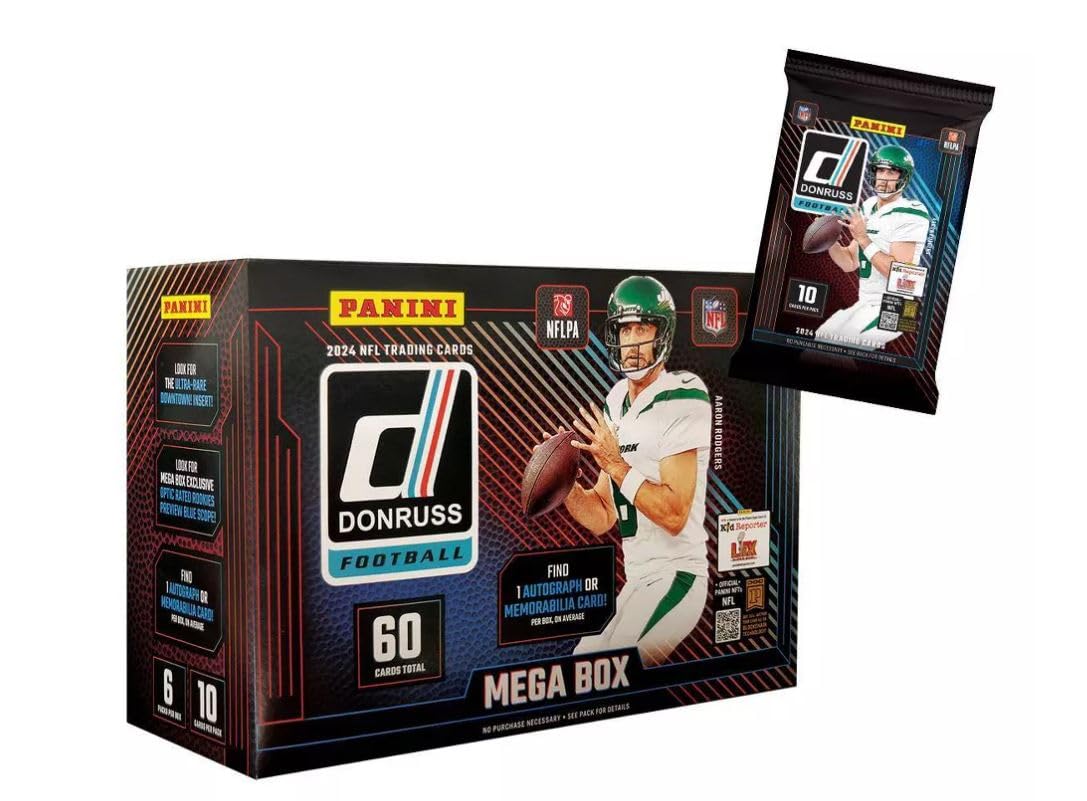Amazon.com: 2024 Panini Donruss Football Trading Cards Mega Box